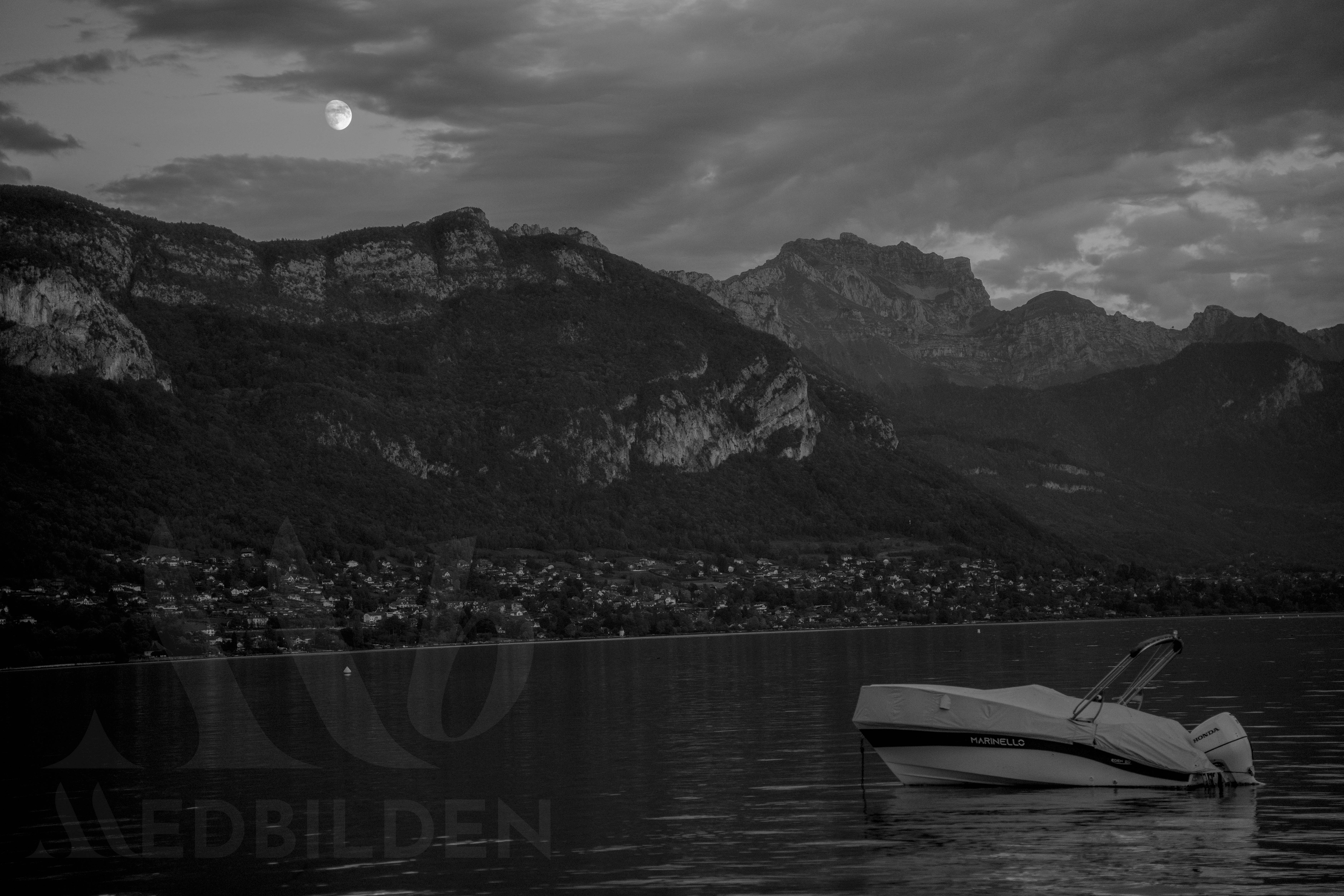 Lake Annecy at moonlight