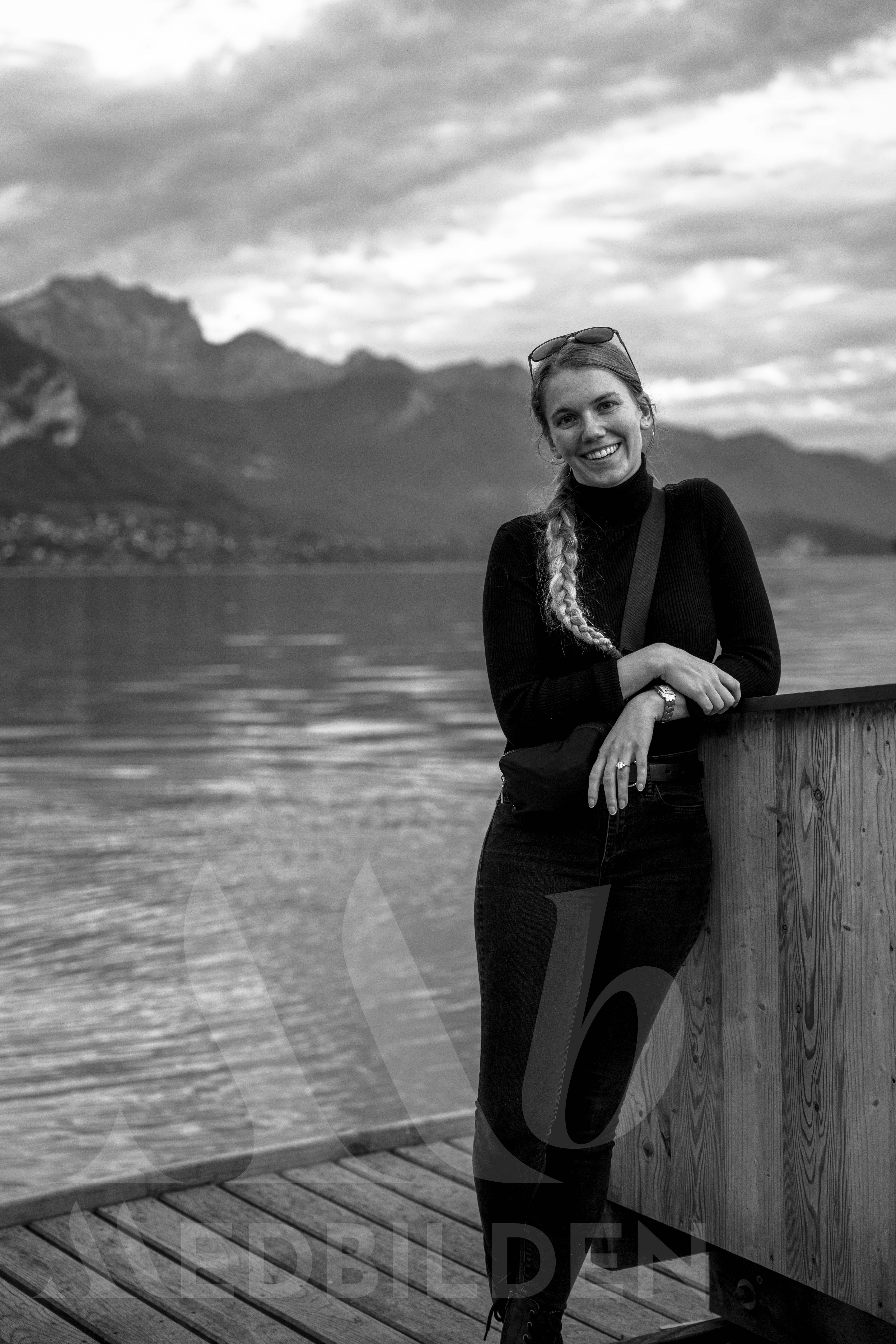 Portrait of Sara at Lake Annecy